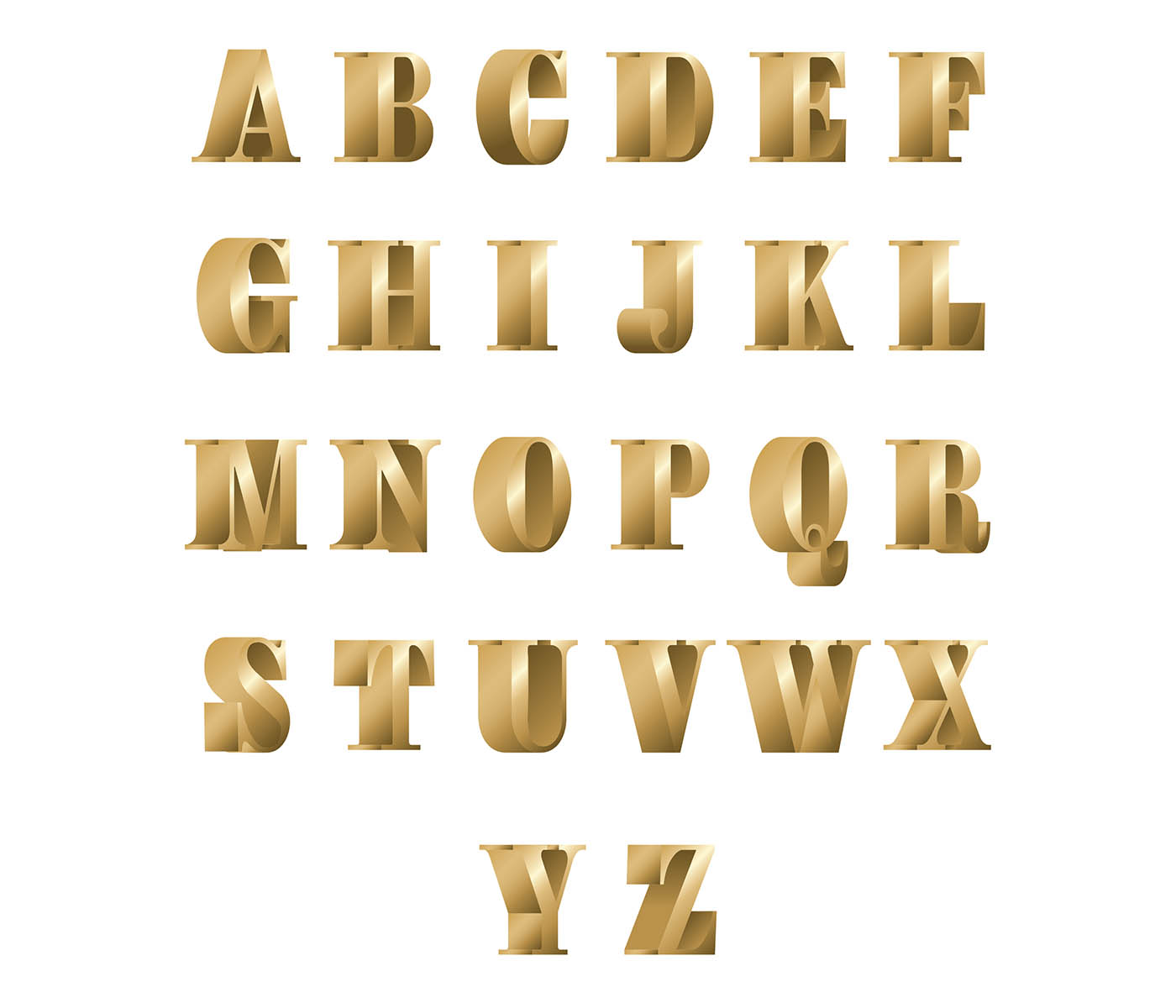 Download 3D Font Bronze Free Vector - Download Free Vectors, Clipart Graphics & Vector Art