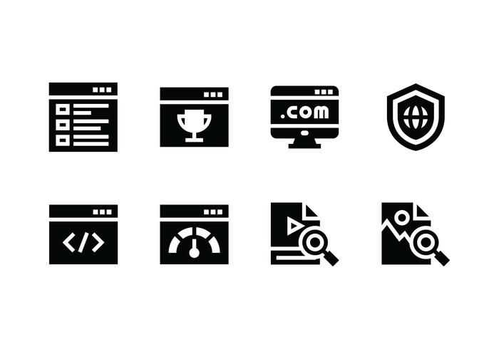 Sitio web conjunto de iconos de vector