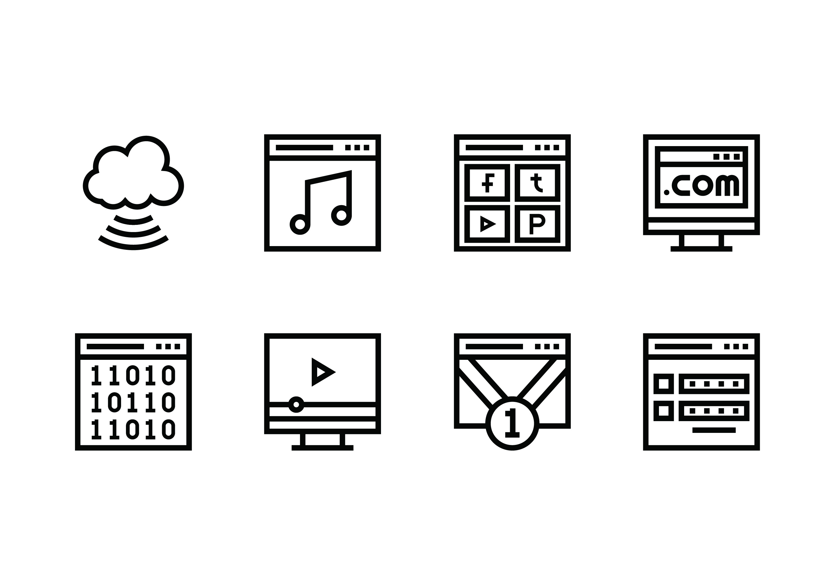 Website set linear icon 167683 Vector Art at Vecteezy