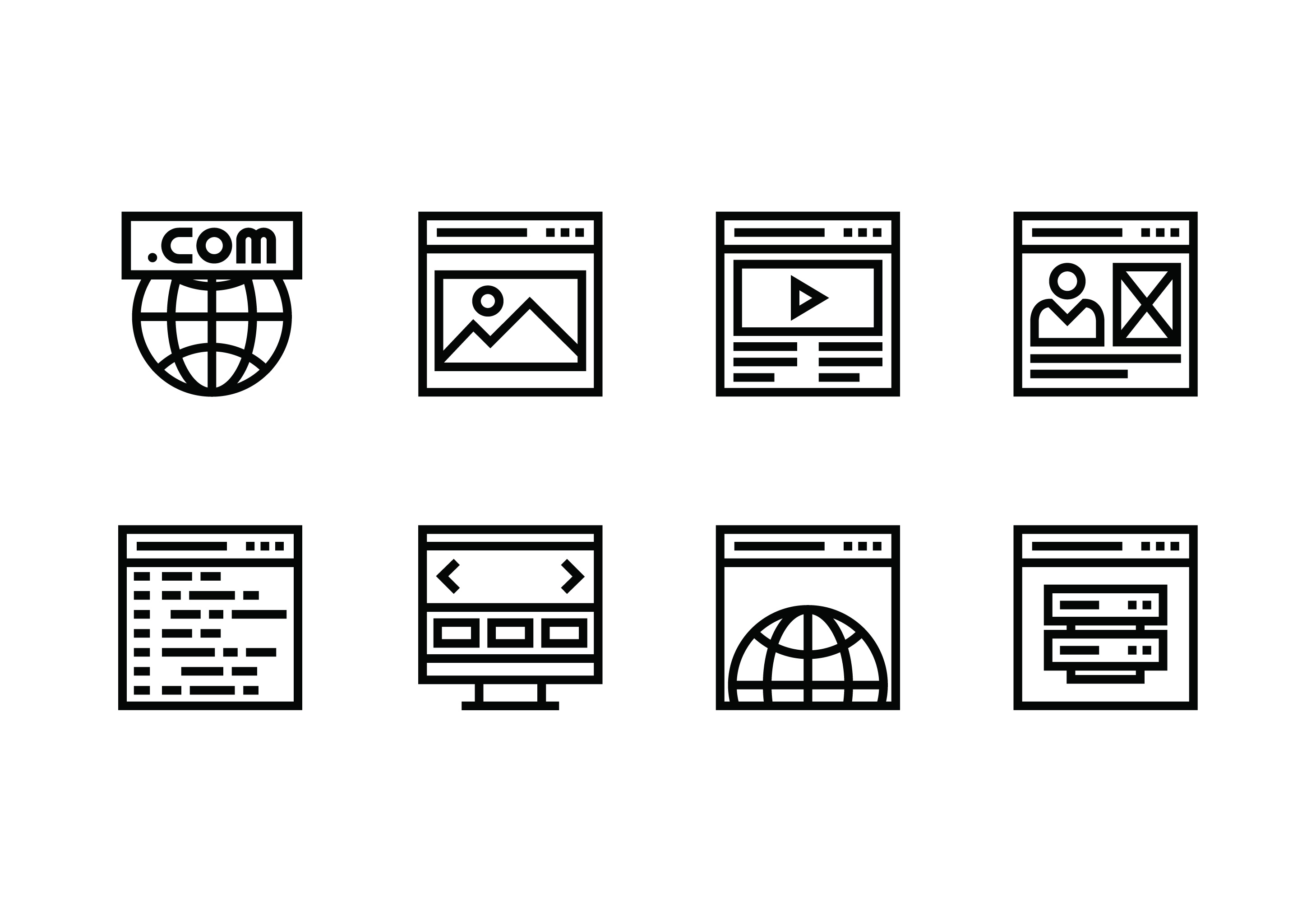 Download Website set linear icon - Download Free Vectors, Clipart ...