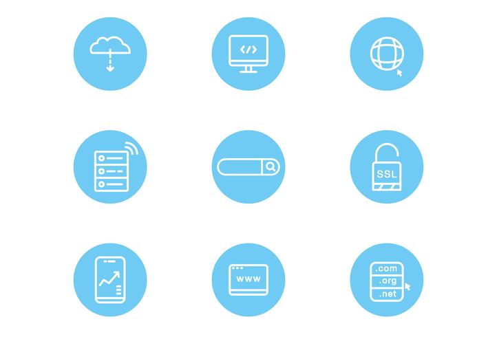 Website and Internet icons vector