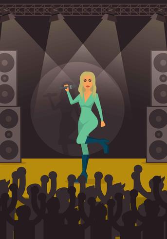 Ilustración de concierto de Beyonce gratis vector