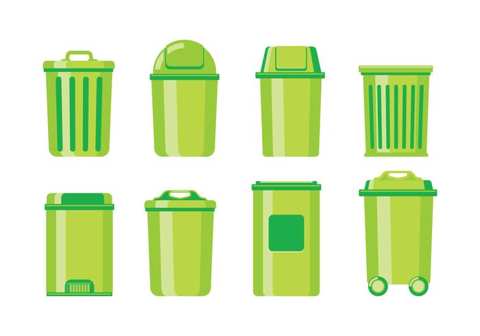 Trash Can and Waste Basket Vector