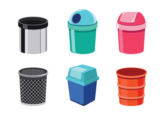 Illustration of Waste Basket Collection vector