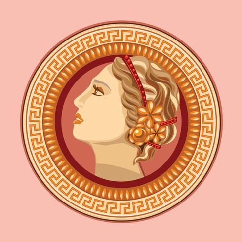 Aphrodite Ancient Greek Logo Vector