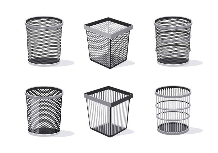 Illustration of Waste Basket Collection vector