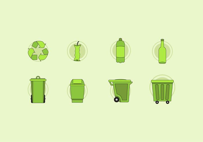 Rubbish and Waste Basket Vectors 