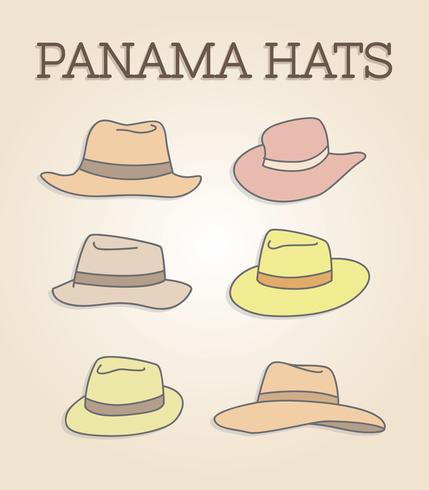 Vector de sombreros de Panamá gratis