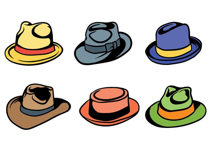 Iconos de Vector de sombrero de Panamá