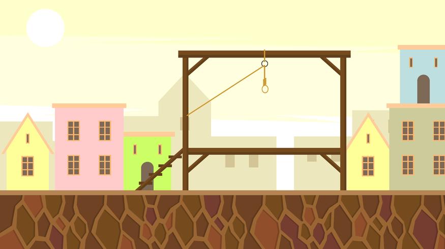 Gallows In The City Center Free Vector