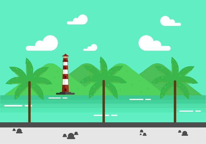 Flat Cove Background Design vector