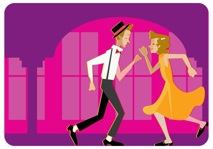 Tap Dancer Couple Vector