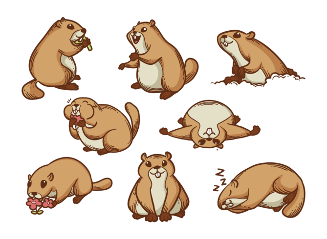 vector de dibujos animados de Gopher