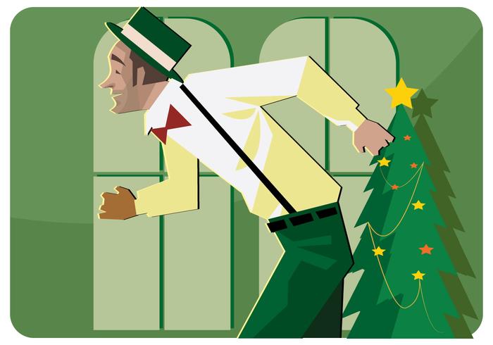 Christmas Tap Dancer Vector