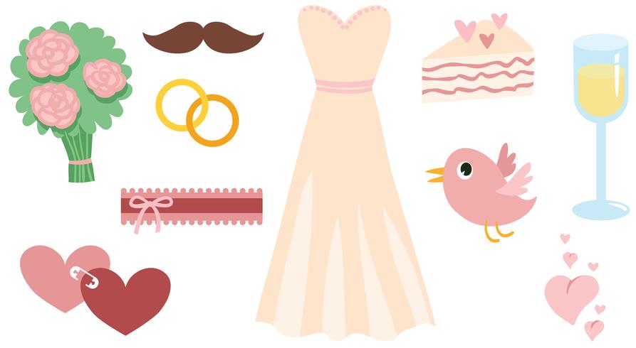 Free Pink Wedding Vectors