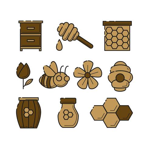 Free Beekeeping Colorful Icon Vector