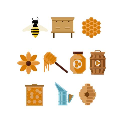 Free Beekeeping Colorful Icon Vector