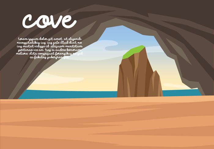 Cove View From Cave vector