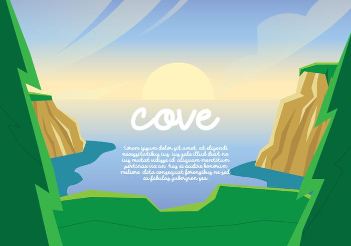 Vista del paisaje de Cove vector