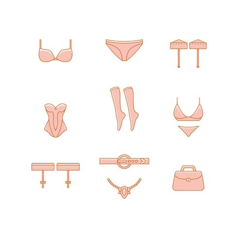 Free Woman Clothes And Accessories Icon Vector