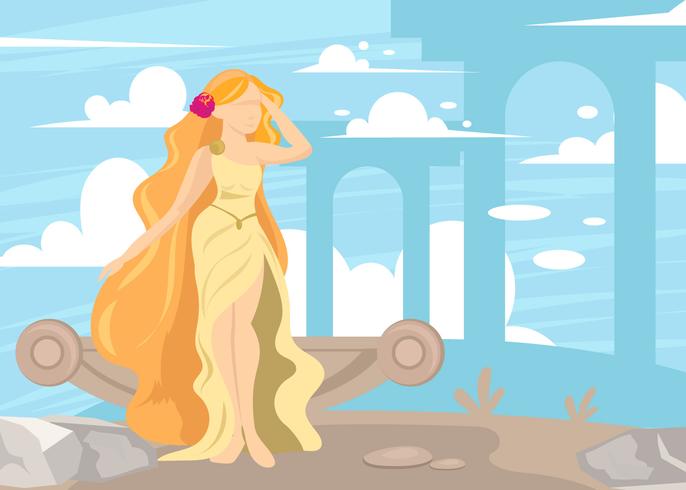 Greek Goddess Aphrodite vector