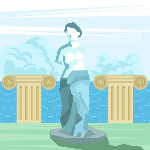 Greek Goddess Aphrodite Statue vector