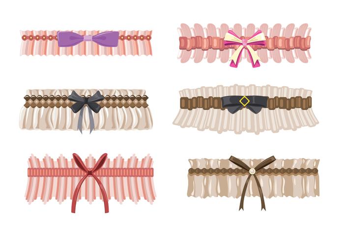 Beautiful Garter Collection Vectors 