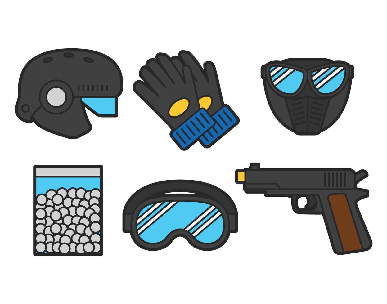 Airsoft vector set 168173 Vector Art at Vecteezy