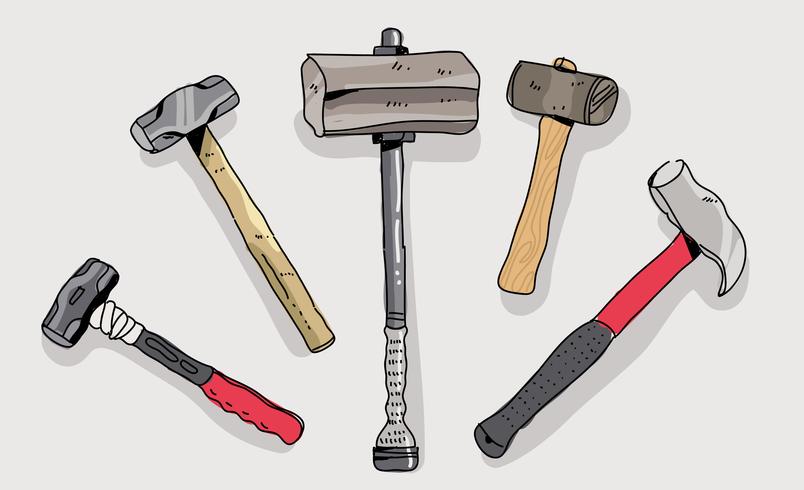 Sledgehammer Collection Hand Drawn Vector Illustration