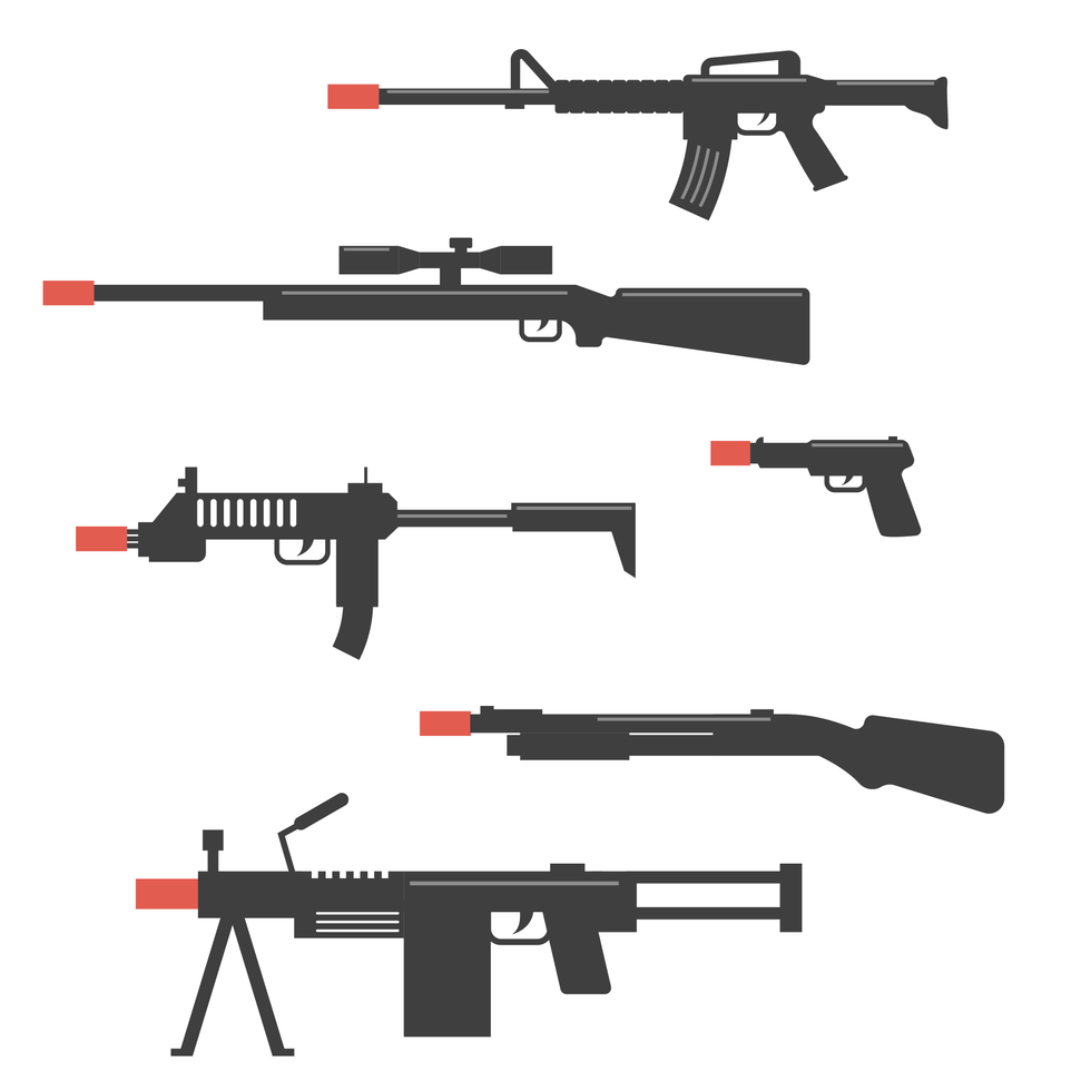 Black Airsoft Gun Vector 168207 Vector Art at Vecteezy