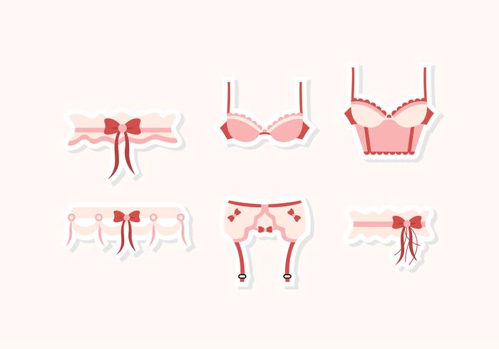 Flat Garter Sticker Icon vector