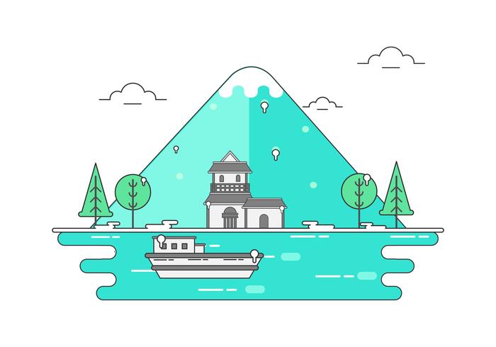 Flat Cove View  vector