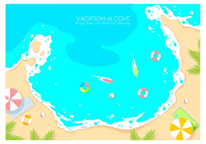 Vacation At Cove Background Free Vector