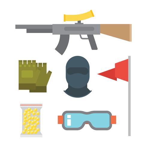 Iconos del vector de Airsoft