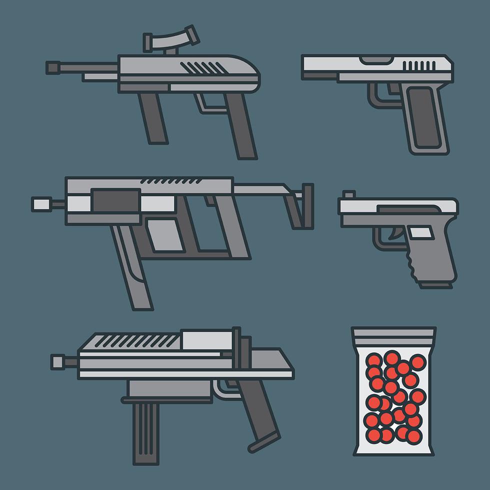 Airsoft Vector Icons 168239 Vector Art at Vecteezy