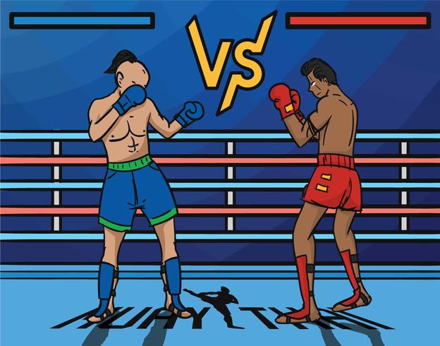 Ilustración de Vector de Muay Thai