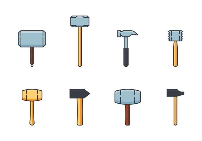 Hammer Set Icon vector