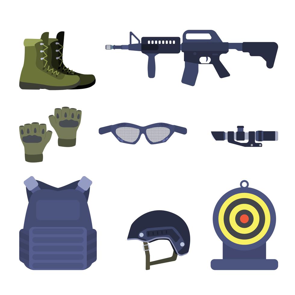 Flat Airsoft Gun Vectors 168290 Vector Art at Vecteezy