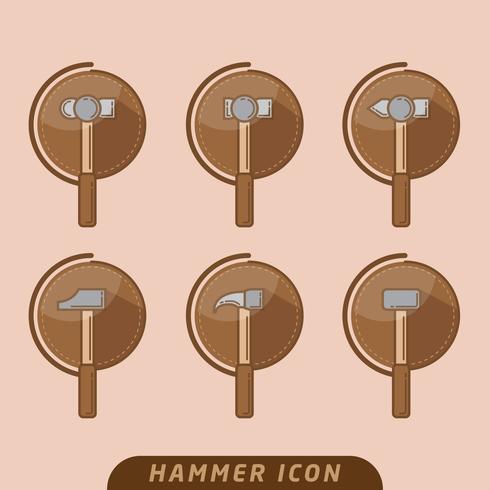 Sledge hammer icon vector pack