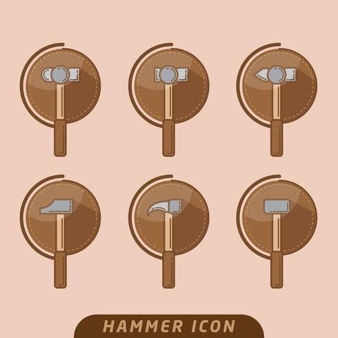 Sledge hammer icon vector pack