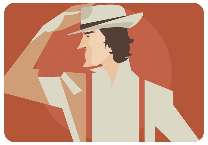 Hombre con sombrero Vector