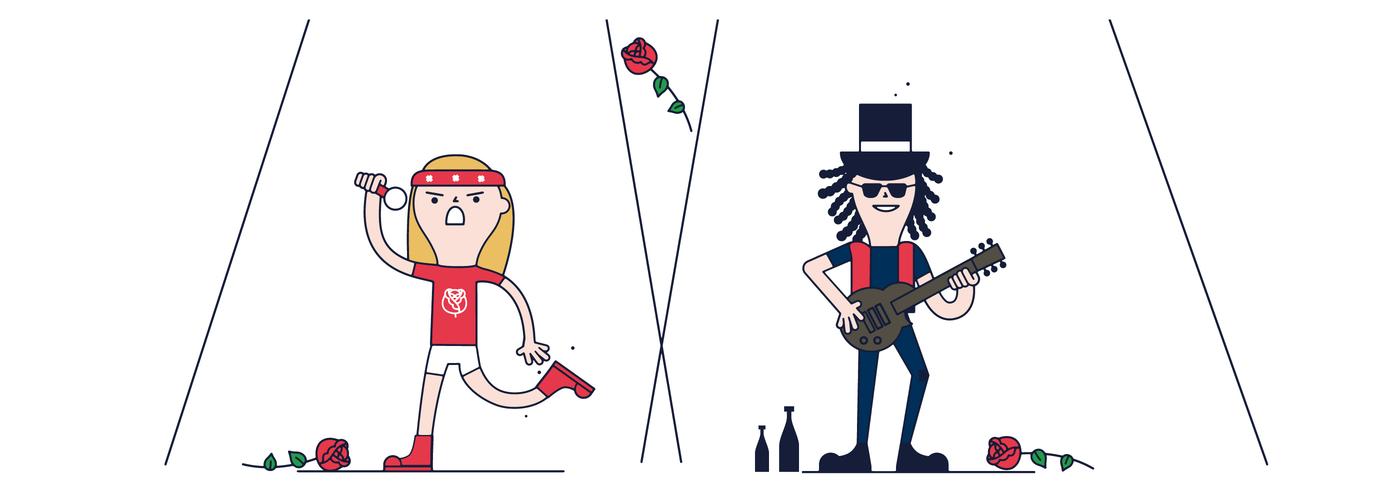 Free Guns and Roses vector