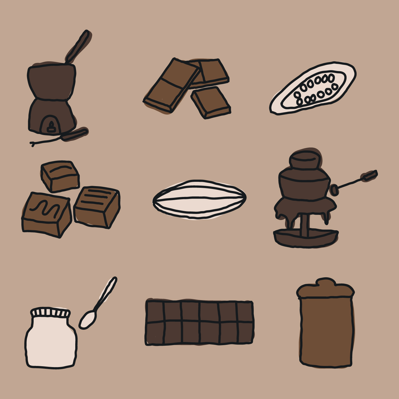 Download Sweet Chocolate Fondue Vector Pack - Download Free Vectors ...