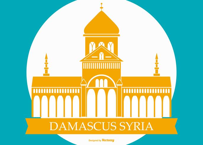 Famous Damascus Syria Building  vector