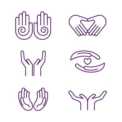 Free Healing Hands Icon Vector