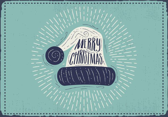 Free Vintage Christmas Silhouette Vector Background