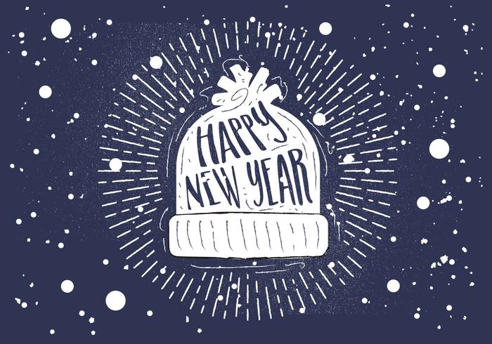 Free Vintage Christmas Hat Silhouette Vector Background