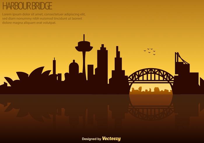 Vector Sydney Skyline - Harbour Bridge