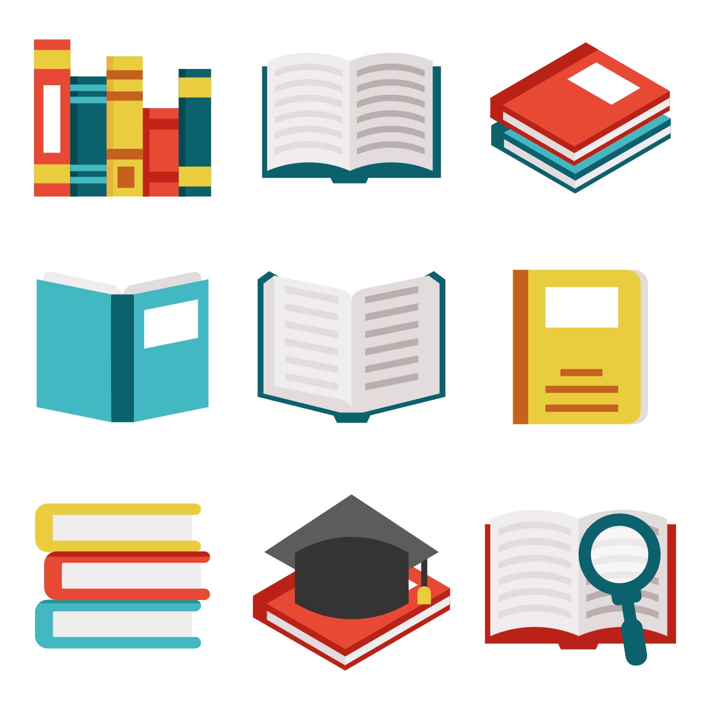 Free Books  Libro Icons Vector  168469 Vector  Art at Vecteezy