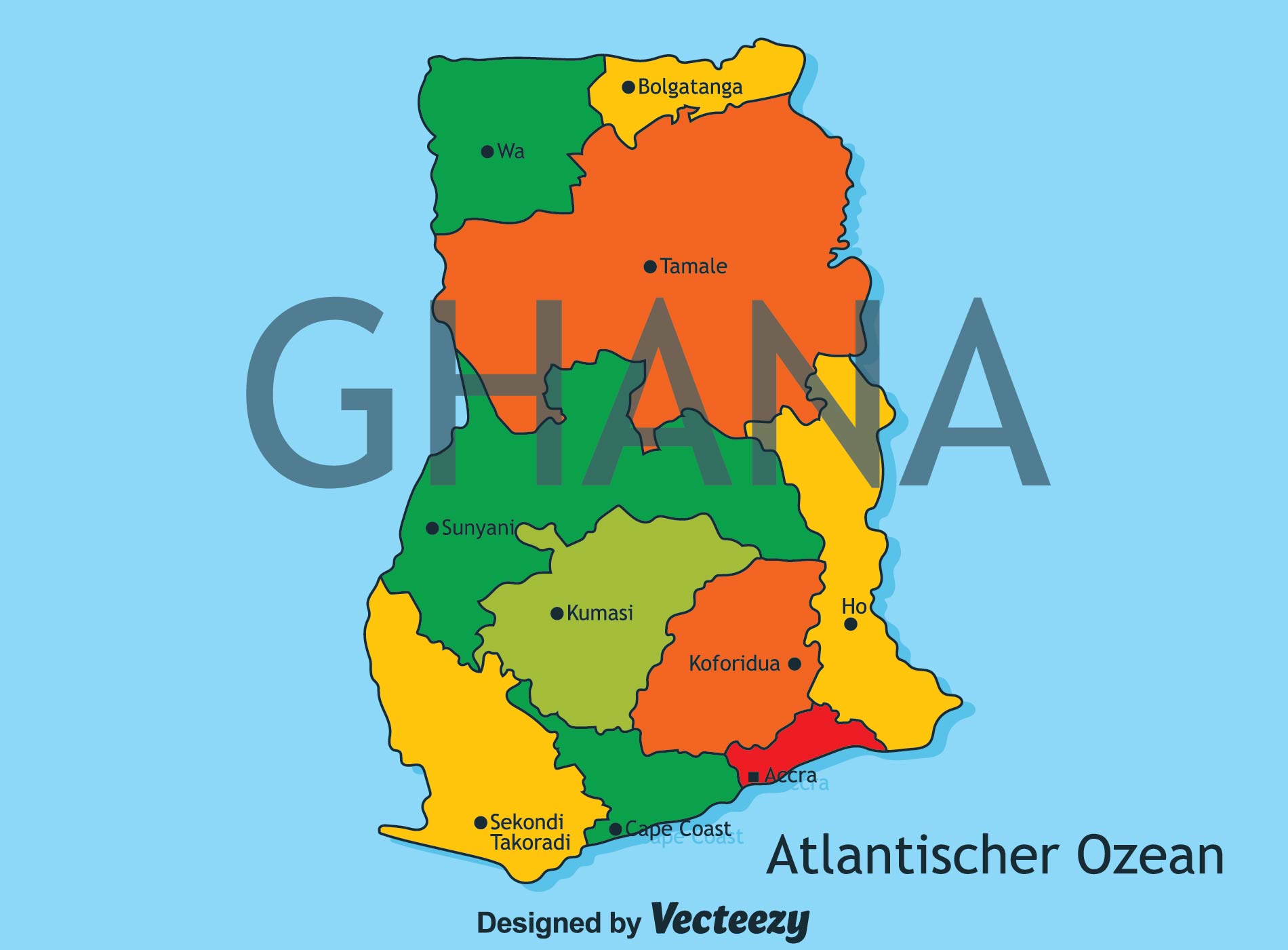 Ghana Karte Vektor - Download Kostenlos Vector, Clipart ...